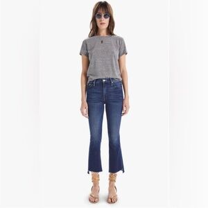 🌟MOTHER🌟 DENIM INSIDER CROP STEP FRAY STRETCH JEANS DARK WASH 26